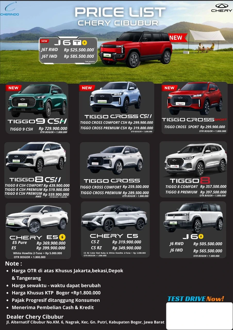 Punya Mobil Chery Impian di Cibubur Tanpa Pusing DP Besar? Cek Skema Pembayaran Eksklusif 2025!